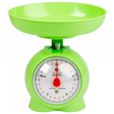 Весы бытовые настольные  5 кг DELTA КСА-007 с чашей зеленые