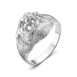 Мужское серебряное кольцо "Волк"  925 пробы - 069