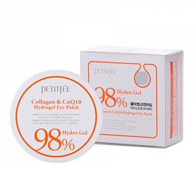 PETITFEE 98% COLLAGEN AND COQ10 - 60 штук, гидрогелевые патчи для глаз