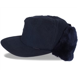 Уникальная мужская шапка с козырьком и меховыми ушами. Приобретите по супер низкой цене и создай свой незабываемый образ  №5111