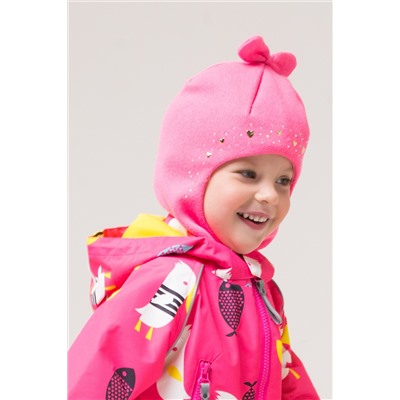 Шапка-шлем для девочки Crockid КВ 20132 ярко-розовый