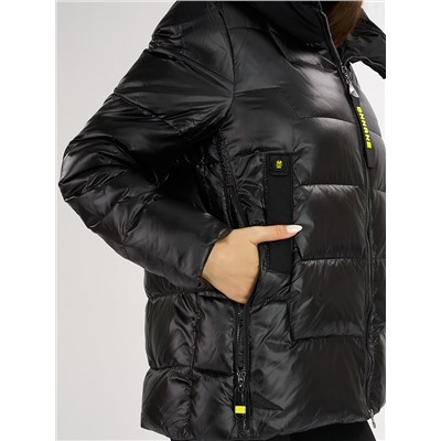 Куртка зимняя big size черного цвета 72117Ch