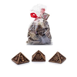 Новогодние пирамидки.  Набор шоколадных новогодних пирамидок 50 шт.