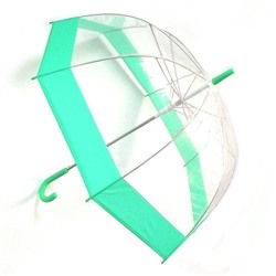 94863 Зонт прозрачный купол зеленый