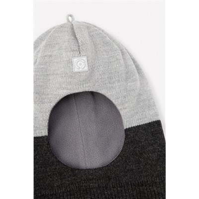 Шапка-шлем для мальчика Crockid КВ 20148/21ш серый, светло-серый меланж