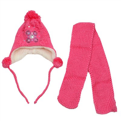 Комплект шапка шарф, детский 45611.56 (малиновый)
