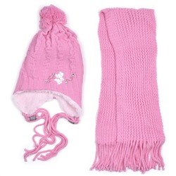 Комплект шапка шарф, детский 45611.38 (розовый)