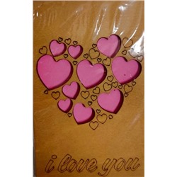 ОТК0071 Стильная деревянная открытка "I love you"