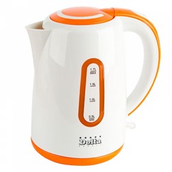 Чайник электрический 1,7л DELTA DL-1080 белый с абрикосовым