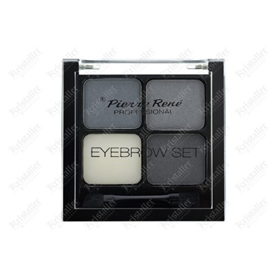 Палетка для бровей 3 тени, воск для фиксации Pierre Rene Eyebrow set Палетка для бровей 3 тени, воск для фикс Eyebrow set