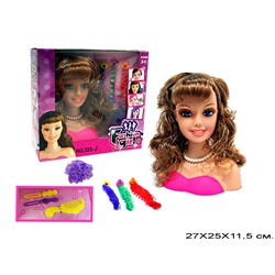 Бюст куклы для создания причесок с набором парикмахера 21-4391