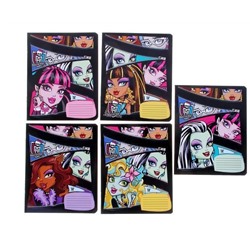 Тетрадь 18 листов, линейка Monster High, обложка в ассортименте без выбора арт. MH66/5