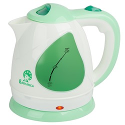 Чайник электрический 1,5л ВАСИЛИСА Т1-1500 белый с зеленым