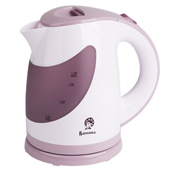Чайник электрический 1,8л ВАСИЛИСА Т26-2200 белый с фиолетовым