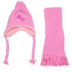 Комплект шапка шарф, детский 45611.13 (розовый)