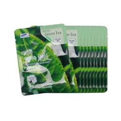 Тканевые маски с экстрактом зеленого чая [3W CLINIC] Fresh Mask Sheet (10 штук)