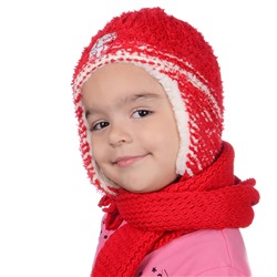 Комплект шапка шарф, детский 45615.11 (красный)