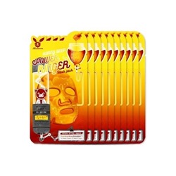 Питательная тканевая маска для лица с экстрактом мёда [ELIZAVECCA] Honey Deep Power Ringer Mask Pack 10 шт.