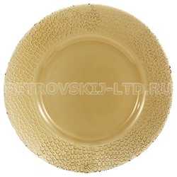 "Mosaic Bronze" Тарелка стеклянная мелкая д195мм, h150мм (Россия)