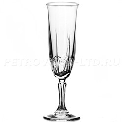 "Karat" Бокал стеклянный 163мл, д6см, h20см, для шампанского, набор 6шт, цветной картон (Россия)
