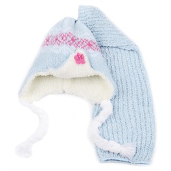 Комплект шапка шарф, детский 45615.10 (серо-голубой)