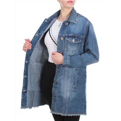 D3026 BLUE Куртка джинсовая женская  DIMARKIS DAY (98% хлопок 2% эластан) размеры 48-50-52-54