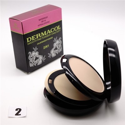 DERMACOL SMOOTH FINE 2 IN 1 - №2, пудра 2 в 1 30 г