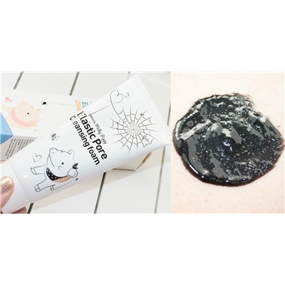 Черная пенка для очищения пор [ELIZAVECCA] Elastic Pore Cleansing Foam