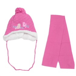 Комплект шапка шарф, детский 45611.50 (т. розовый)