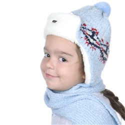 Комплект шапка шарф, детский 45615.4 (голубой)