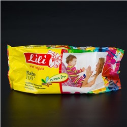 Салфетки влажные ТМ Lili, календула и витамины для детей, 100 штук