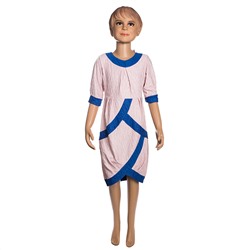 Платье детское 9765.2 (бежево-синий)