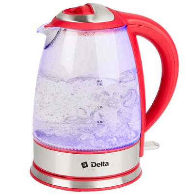 Чайник электрический 1,8л DELTA DL-1215 красный