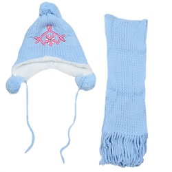 Комплект шапка шарф, детский 45611 (голубой)