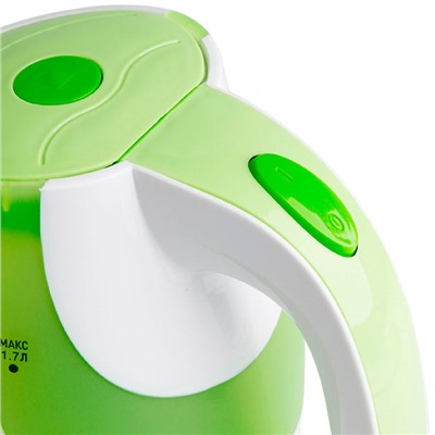 Чайник электрический 1,7л ВАСИЛИСА Т22-2200 белый с зеленым