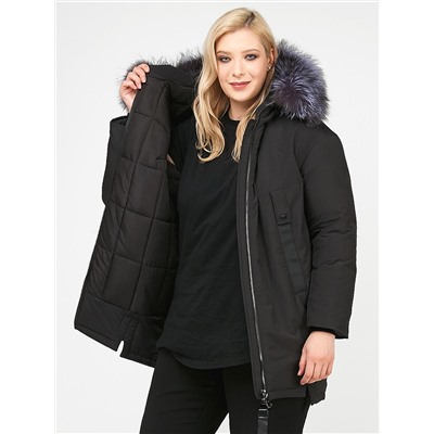 Куртка зимняя женская молодежная черного цвета 88-953_701Ch