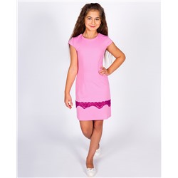 Розовое нарядное платье для девочки 78222-ДН17