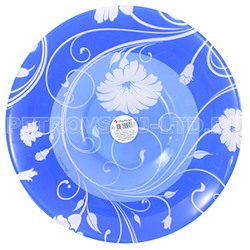 "Serenade Blue" Салатник стеклянный 800мл, д23см, h6,5см (Россия)