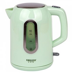 Чайник электрический 1,7л DELTA DL-1036 светло-зеленый