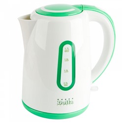 Чайник электрический 1,7л DELTA DL-1080 белый с зеленым