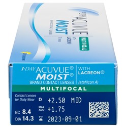 Контактные линзы Acuvue MOIST multifocal 30-90шт
