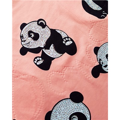 Платье со стразами “Панда” (3366)