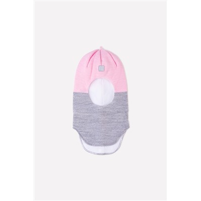Шапка-шлем для девочки Crockid КВ 20148/21ш светло-серый меланж, светлая астра