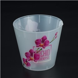 Горшок для цветов пласт 160 Фиджи Орхид Деко 1,6л розовая орхидея 6196