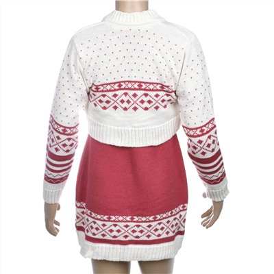 Платье с болеро 6754 (бело-красный)
