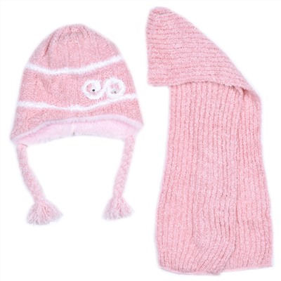 Комплект шапка шарф, детский 45615.8 (розовый)