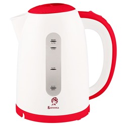 Чайник электрический 1,7л ВАСИЛИСА Т17-2200 белый с красным