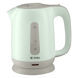 Чайник электрический 1,7л DELTA DL-1001 зеленый с серым
