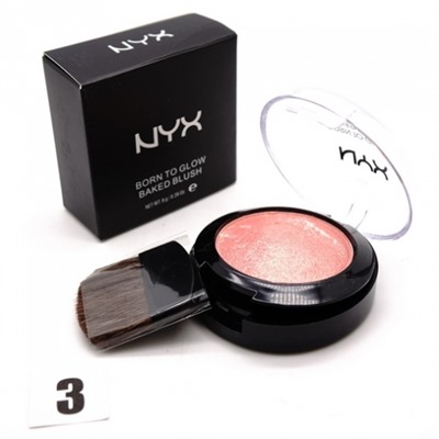 NYX BORN TO GLOW - №3, румяна запечёные 8 г