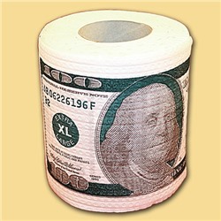 9124 Туалетная бумага 100 долларов мини